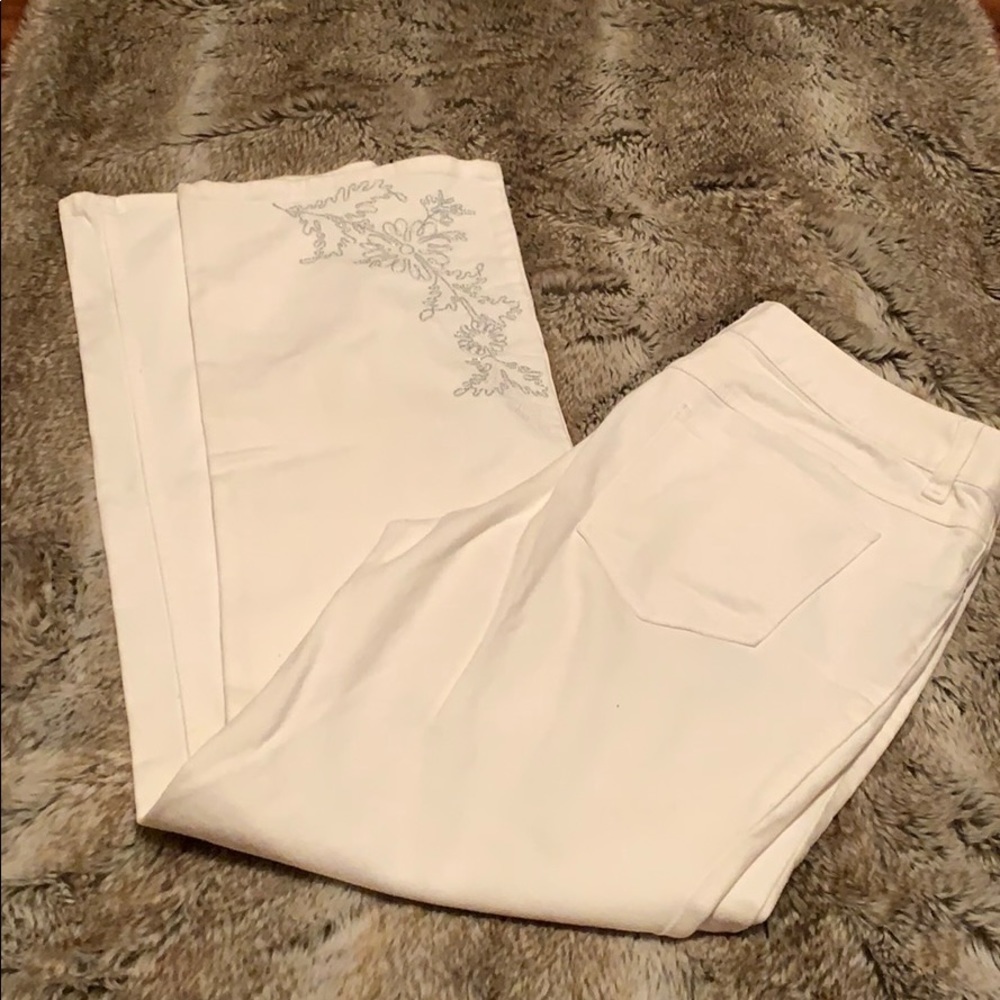 LOFT  white jeans